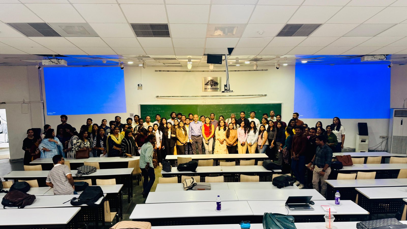 Abhinaya Nair with participants at IIIT Hyderabad