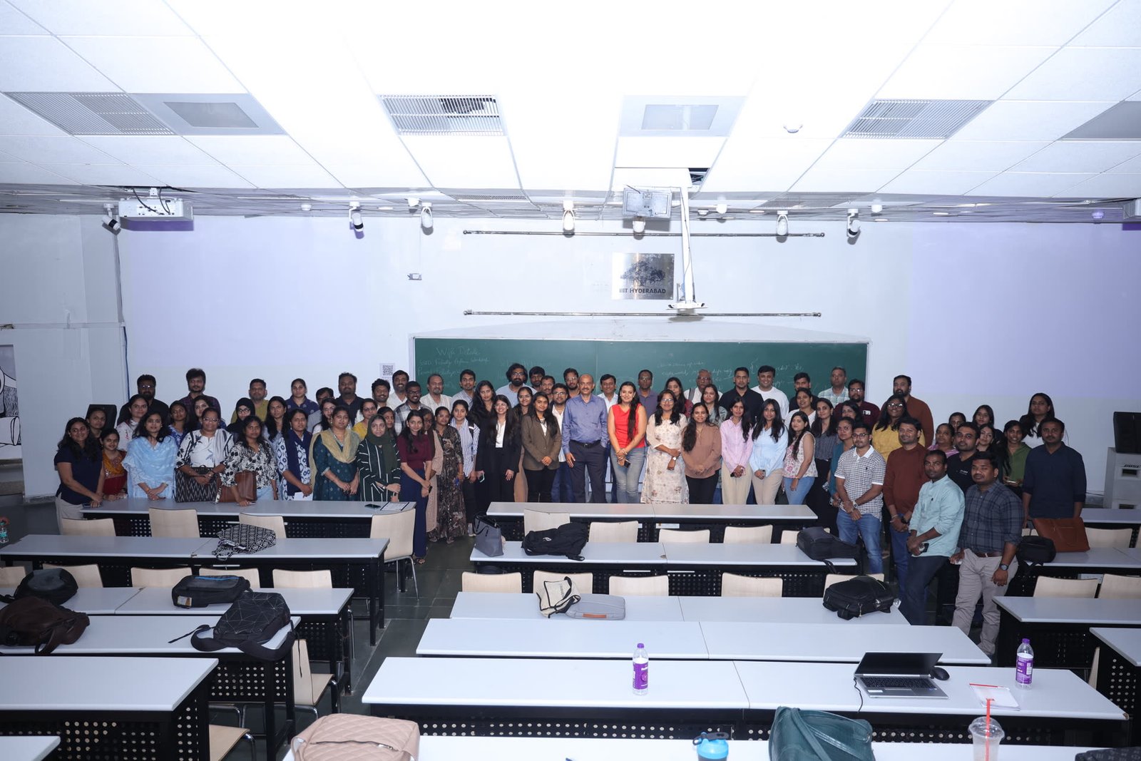 Abhinaya Nair with participants at IIIT Hyderabad