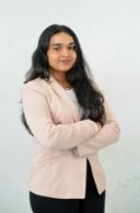 Abhinaya Nair, AI trainer and co-founder of EastwayAI, delivering a corporate AI workshop in Bengaluru, India